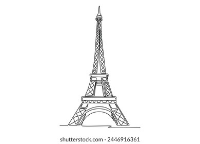 Edificio histórico de Eiffel, antiguas tumbas faraónicas en el mundo. Famosos edificios históricos antiguos, maravilla del mundo, monumentos arquitectónicos de la antigüedad, ilustración 3d de Vector.