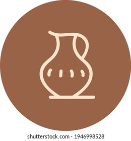 Historical clay vase, illustration, vector on a white background