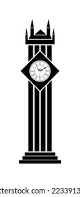 Historical clock tover. Vector design.