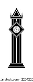Historical clock tover. Vector design.