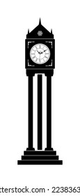 Historical clock tover. Vector design.