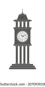 Historical clock tower. Vector design.