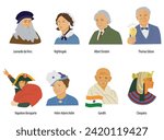 Historical figures. Edison, einstein and others.