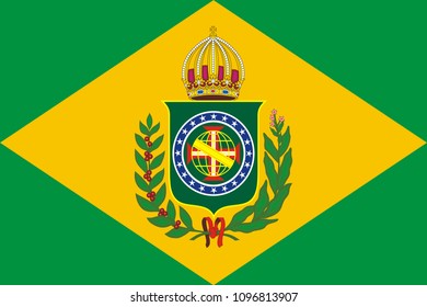 Historical Flag Of Empire Of Brazil