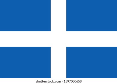 Historical flag of Greece. Correct proportion and color