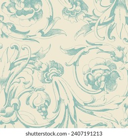 Historical floral pattern background design