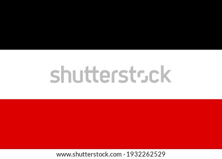 Historical German empire flag vector illustration. Imperial Germany, Second Reich symbol.