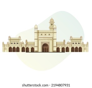 Historical Icon Ajmer City - Mayo College Building - Icon Illustration as EPS 10 File  