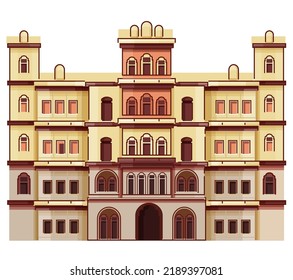 Historical Icon Indore City - Rajwada Palace - Icon Illustration as EPS 10 File  