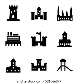 historical icons set. Set of 9 historical filled icons such as 