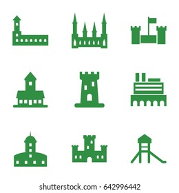 Historical icons set. set of 9 historical filled icons such as