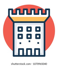 
Historical illustration of Dublin Castle Vector Icon
