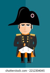 Historical illustrations - Napoleon vector portrait