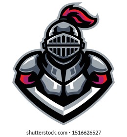 Historical knight modern mascot logo for esport activity and multi purpose