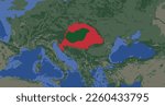 Historical map of Great Hungary, before and after the Treaty of Trianon