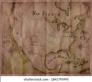 historical map of north America