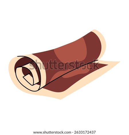 Historical map, rolled up. Archaeological finds, Excavations, finds of human life. It is suitable for scientific materials, museum projects, textbooks, topics on archeology, anthropology and history