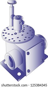 Historical mechanical device to set the instrument to the correct position - division circuit oval bodies - particularly necessary in the manufacture of gears