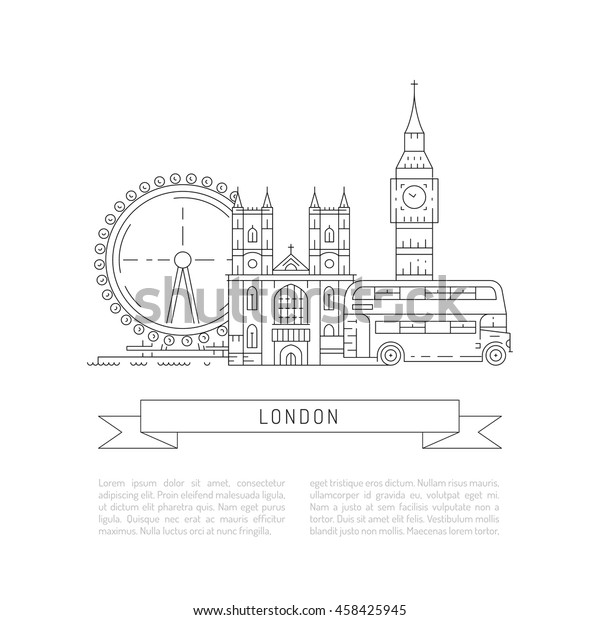 Historical and modern symbols of London and\
British culture,