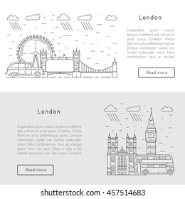 Historical and modern symbols of London and the UK.