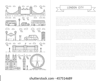 Historical and modern symbols of London and the UK. svg