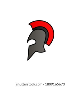 Historical movie, helmet color gradient vector icon