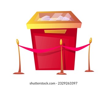 Historical museum element. Glass showcase with ancient Roman or Greek artifact and exhibit. Colorful sticker with antiques in art gallery. Cartoon flat vector illustration isolated on white background