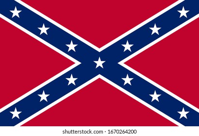 Historical national flag of the Confederate States of America from civil war era
