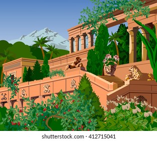 Historical old place. Landmark. Vector illustration.
