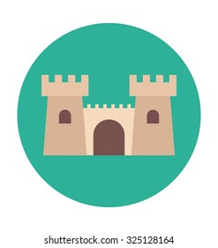 
Historical Place Colored Vector Illustration
