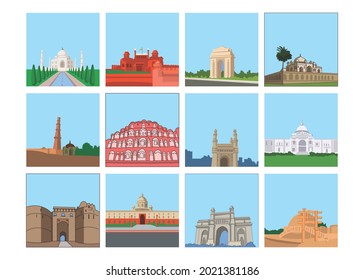 Historical Places Of India, Taj Mahal, Red Fort, India Gate Humayun Tomb, Qutub Minar, Hawa Mahal, Charminar, Victoria