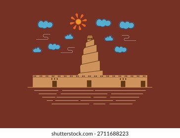 historical of Samarra Iraq vector design.