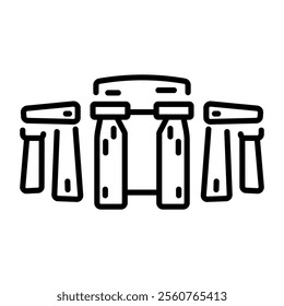 Historical stonehenge icon in line style 