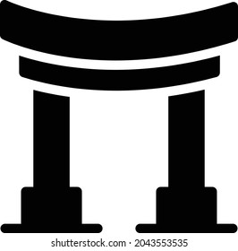 historical vector glyph flat icon