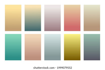Historical vintage color gradient backgrounds set. Templates for banner, poster, flyer, presentation, mobile apps and screen design. Vector illustration 