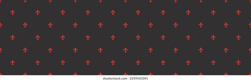 Historical vip, leaf fleur-de-lis. Carnival heraldic as textile wallpaper. Badge repeat by nostalgia delicate. Emblem texture with renaissance trendy.