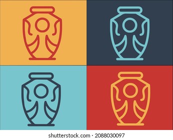 History Amphora Logo Template, Simple Flat Icon of history,antique,ancient