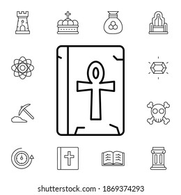 History, ankh flat vector icon in history pack