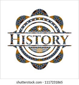 History arabesque emblem background. arabic decoration.