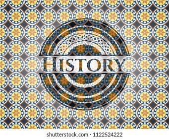 History arabesque emblem background. arabic decoration.