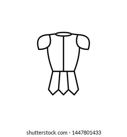 History, armor icon. Simple thin line, outline vector of History icons for UI and UX, website or mobile application