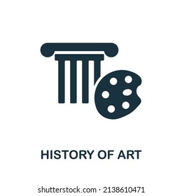 History Of Art icon. Monochrome simple History Of Art icon for templates, web design and infographics