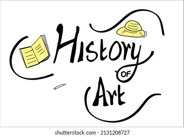 History Art Vector Typography Illustration Drawn Stock Vector (Royalty ...