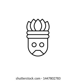 History, Aztec icon. Simple thin line, outline vector of History icons for UI and UX, website or mobile application