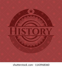History badge with red background