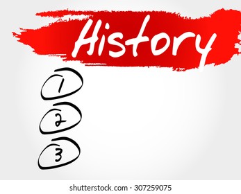 History blank list, business concept