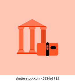 history book and architecture of ancient building Column entrance design classical construction History antique culture exterior facade