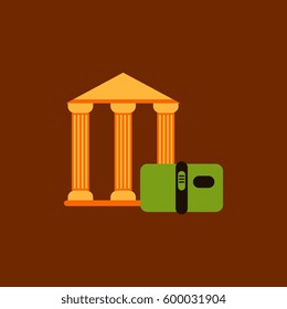 history book and architecture of ancient building Column entrance design classical construction History antique culture exterior facade
