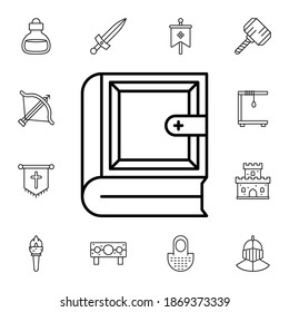 History, book flat vector icon in history pack