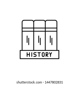 History, history  book icon. Simple thin line, outline vector of History icons for UI and UX, website or mobile application